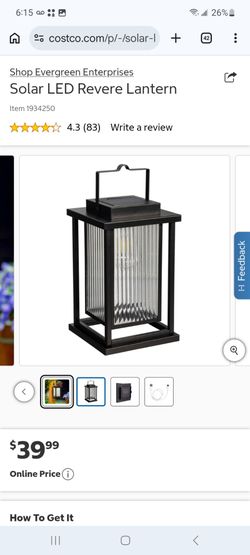 Solar LED Revere Lantern $30 each