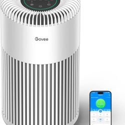 Govee Air Purifiers for Home Large Room Up to 1837 Sq.Ft, WiFi Smart Air Purifier with PM2.5 Monitor for Wildfire, H13 True HEPA Air Purifier for 99.9