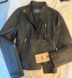 Levi leather biker Jacket NEW