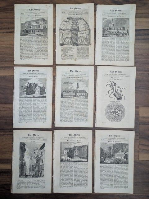 Price is per each one, not all. 196-Year-Old magazine The Mirror of Literature, Amusement, and Instruction from various dates in the year 1829.