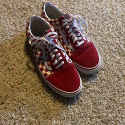 Vans red checkered (Never used)