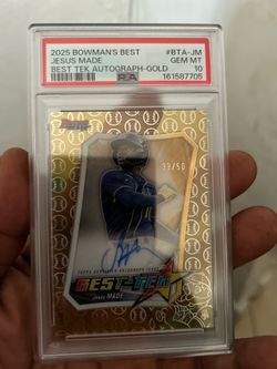 2025 Bowman's Best Jesus Made Best Tek Auto Gold PSA 10