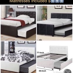 👉🏽👉 Full/Twin Trundle New Beds With Both Mattresses Included 