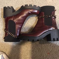 Aldo Womens Combat Style Ankle High Boots Like New