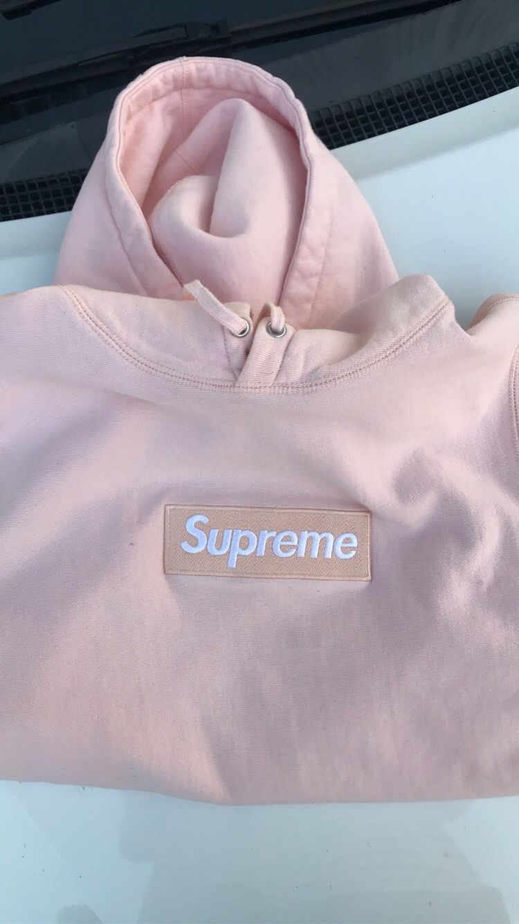Supreme Box Logo hoodie Peach