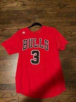 Adidas Chicago Bulls #3 Red T-Shirt