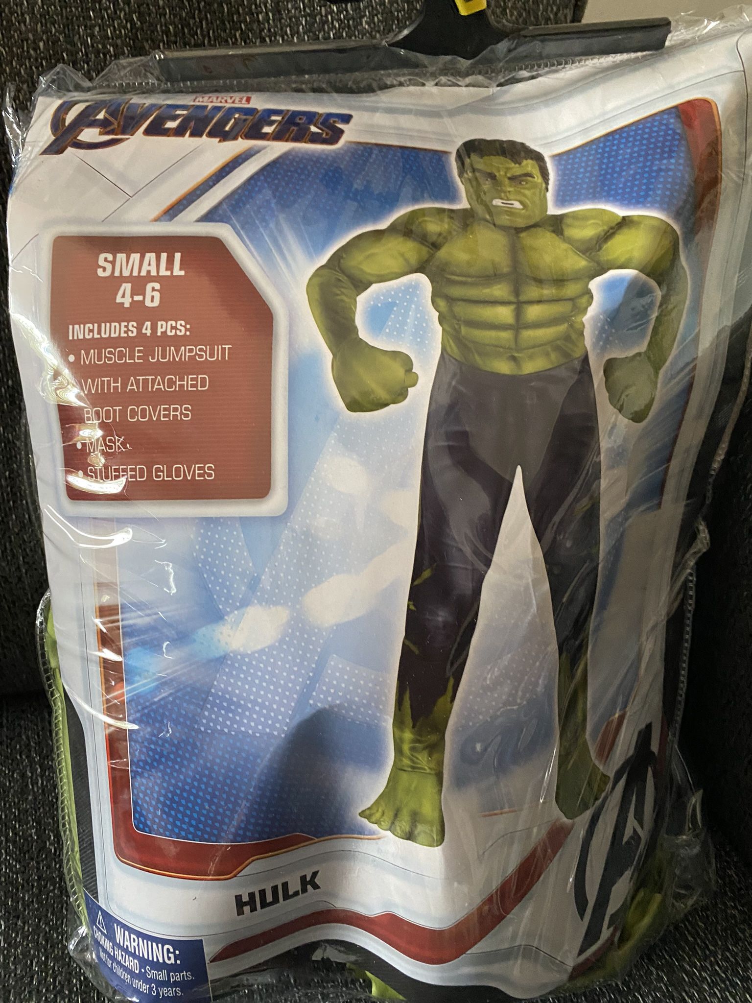 Hulk costume boys size 4/6 