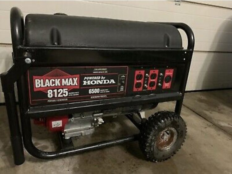 Blackmax 8125/6500 watt generator. Honda Engine!!Works great.
