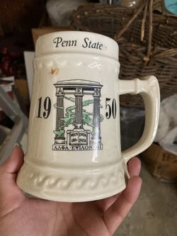 Vintage Ceramic Penn State University Beer Stein Mug 5.5”