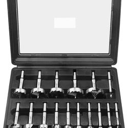 BAIDETS Forstner Bit Set 16Pcs - Forstner Bit Wood Drilling, Forstner Drill Bit with Center Positioning