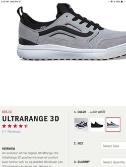 Vans ultrarange 3d grey alloy and white shoes cheap