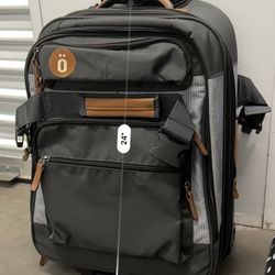 ORBEN 21" VINTAGE LUGGAGE, CASUAL ROLLING UPRIGHT Dark Grey, traveling bag 