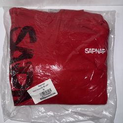 Sapnap Merch Youtube Red Pullover Hoodie Brush Size Medium 2020 New NWT