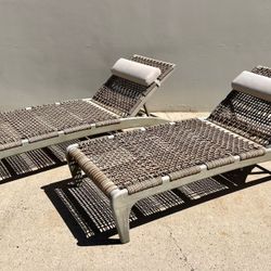 CB2 Lodi Chaise Lounge Chairs