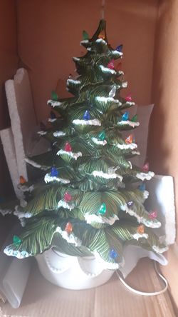 Christmas trees ceramic 27 in high width around 18