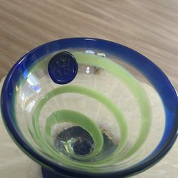 Kosta Boda For Royal Caribbean Handblown Glass Dessert Cup / Martini Glass