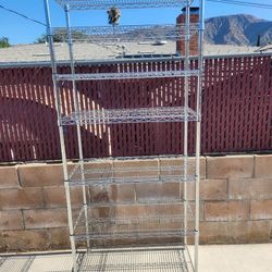 Metal Storage Rack 82 In H, 3ft In W,18 In L (Location In Description)