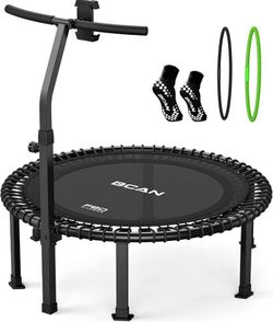BCAN BT4 Soft Land Pro Adult Bungee Rebounder Trampoline Handle|FED Fitness 38/40/48 in, 500 lb Capa