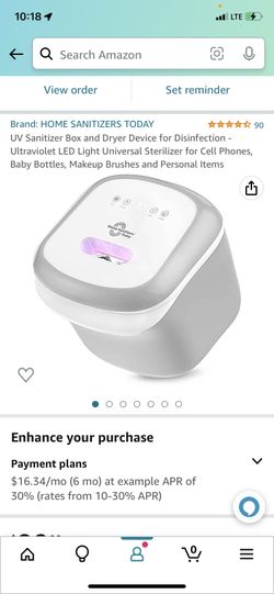 NIB UV Sanitizer Sanitizing/Drying Box.