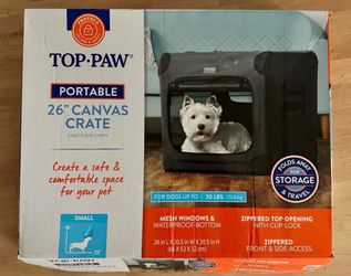 Brand New! Portable Dog Crate | Gray |  Small Dogs (up to 30 lbs) | Value $95