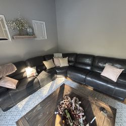 Leather Recliner Couch 