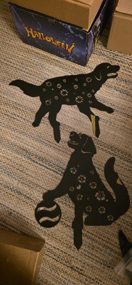 Metal Dog Yard Signs