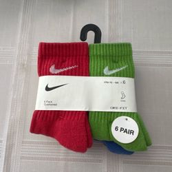 Nike Dri FIT cushioned crew socks 6 pack | 7C-10C