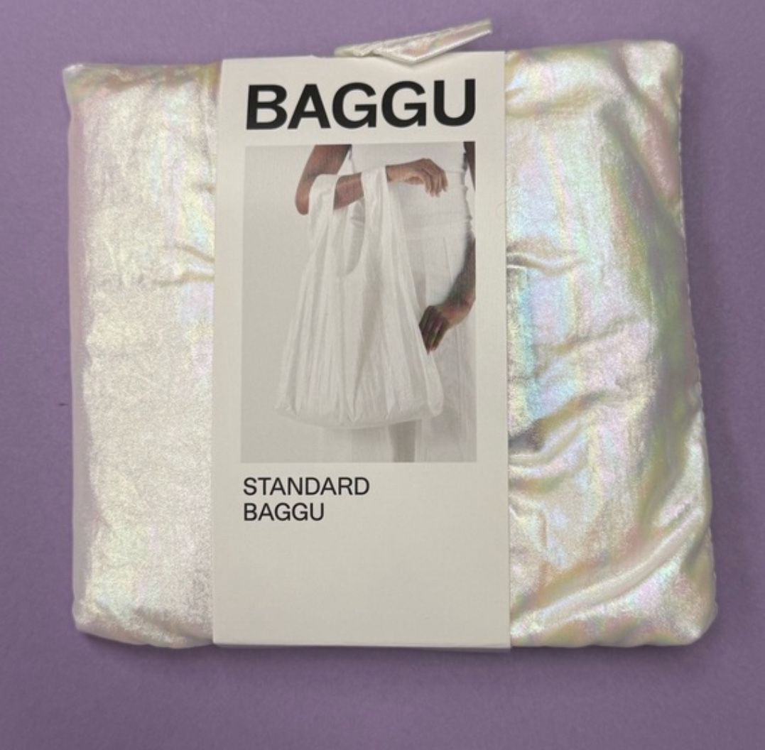 BAGGU METALLIC PEARL Standard Size Reusable Bag