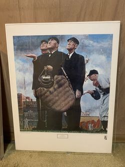Classic Norman Rockwell Baseball Print