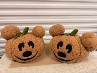 Pumpkin Mickey Plushes