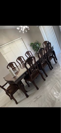 Dining table and chairs