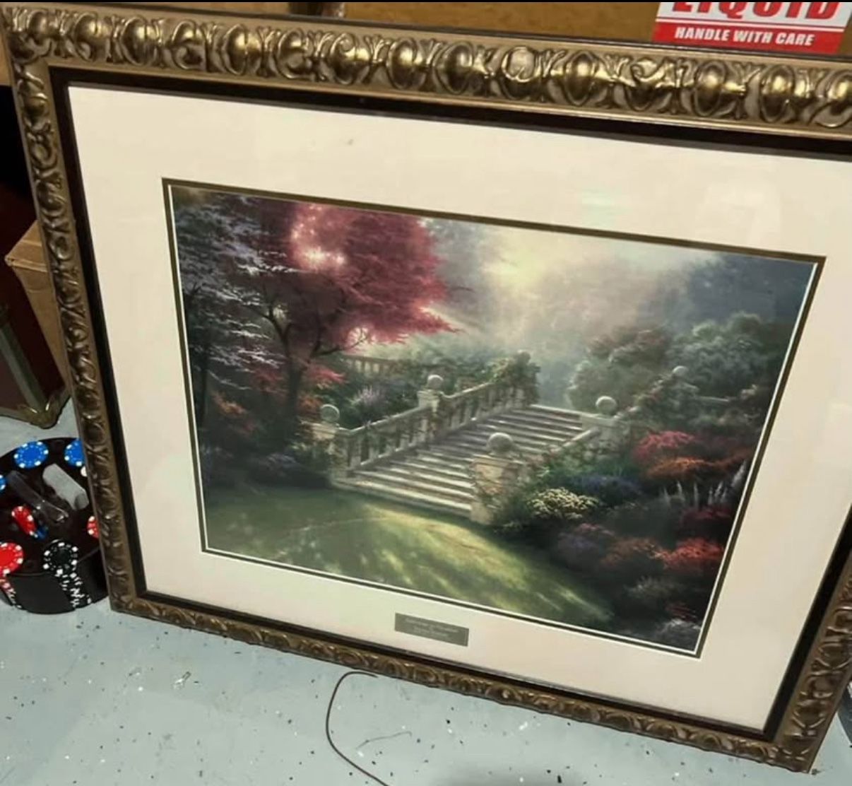 Framed Thomas Kinkade ‘Stairway to Paradise’