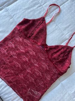 Edikted Red Lace Tank Top