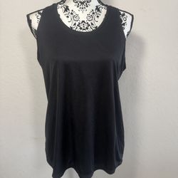 Athletic Works Women’s Tank Top Sz L Large Black Sleeveless Racerback