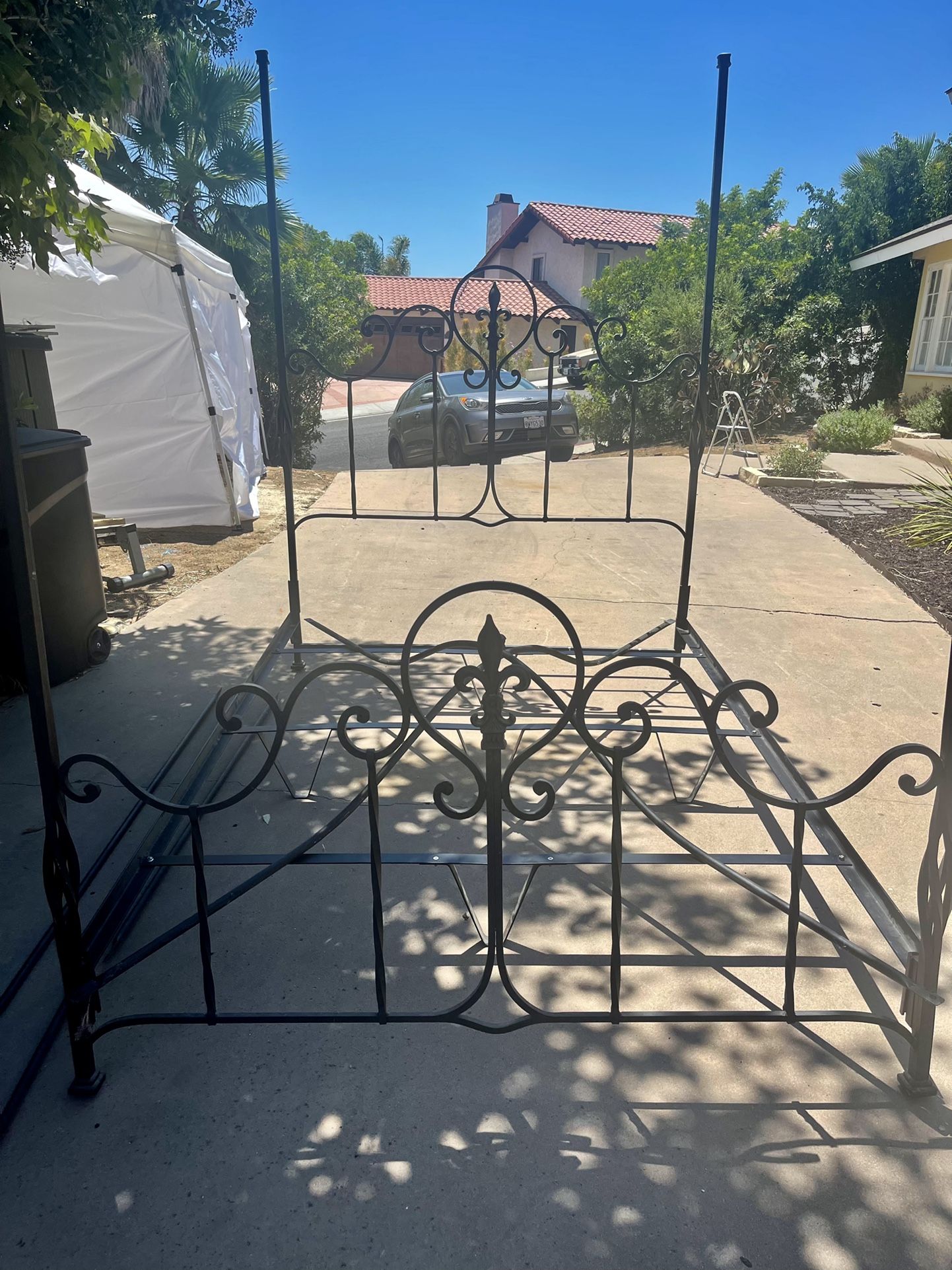 Solid Wrought Iron Canopy Bed!