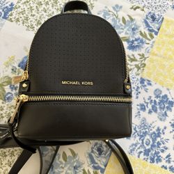 New Michael Kors Mini Backpack Black