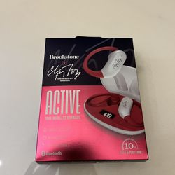 *New and Sealed* Brookstone Active True Wireless Earbuds from the Christian McCaffrey Collection