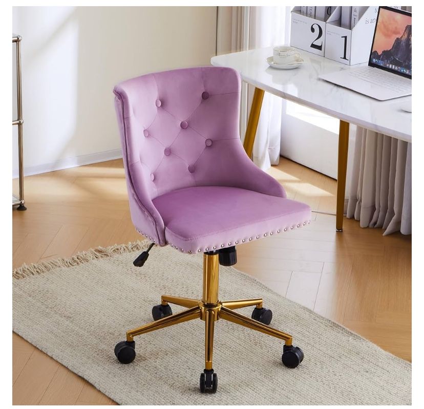 VinGli Mauve Purple Armless Home Office Chair