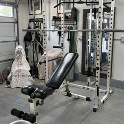 Weight Lifting Rack W/ Pulley