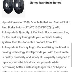 Double Drilled and Slotted Brake Rotor

set