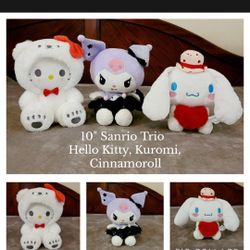 New 10" Sanrio Trio...