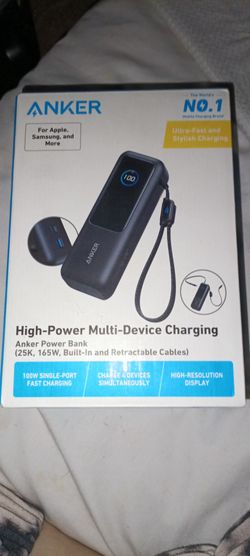 Anker Power Bank 25K 165W with Retractable Cables