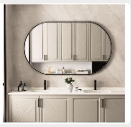 Oval Bathroom Mirror 36 × 24 Inch, Make Up Vanity Mirror,