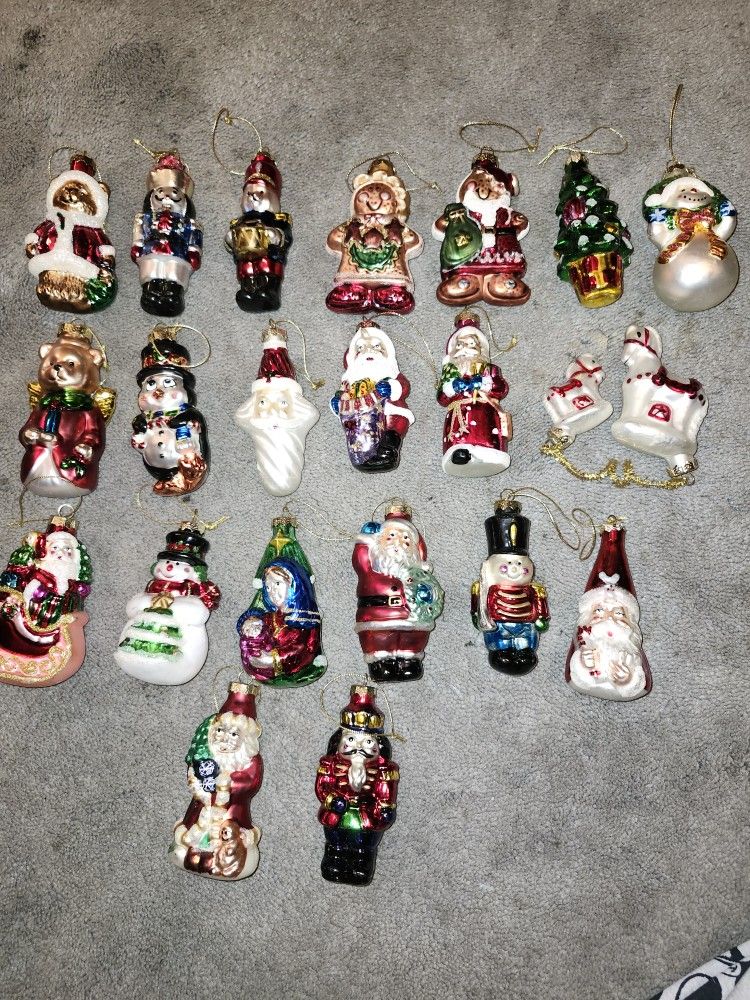 Vintage Christmas Glass Ornaments 
