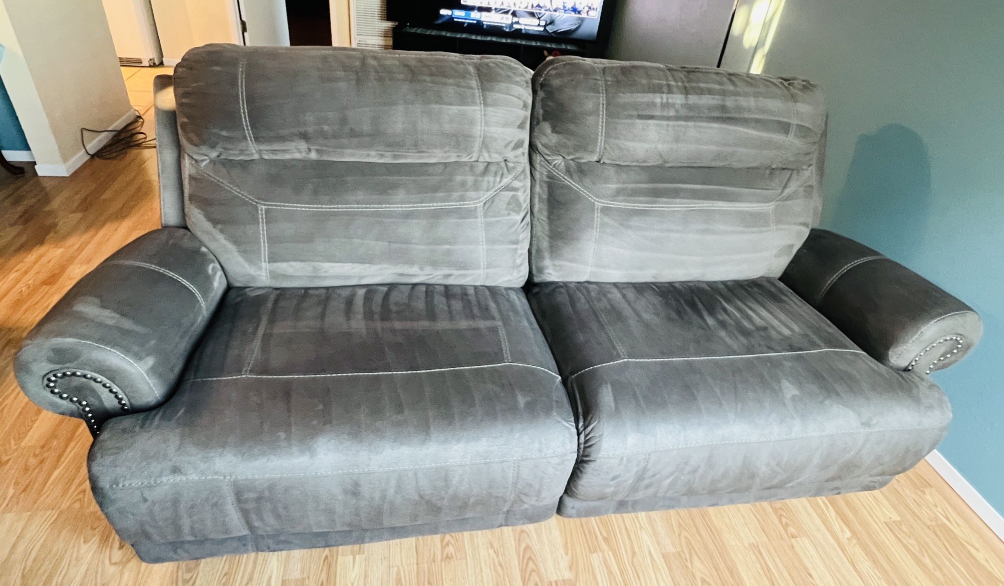 Ashley Double Recliner Sofa Couch