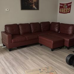 Dark red couches bought brand new last year!