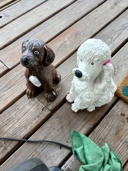 Vintage Concrete  Poodle