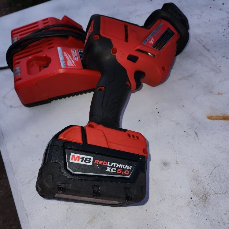 Milwaukee m18 fuel Hacksaw Used Good 5.0 Batt&Charger Used Good Firm Price/precio Firme ๐