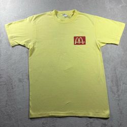 Vintage 80s McDonalds Men’s Large Yellow 10k California Run Graphic Rare #2452