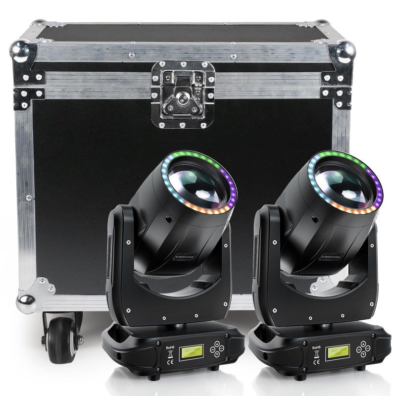 LED 100W king kong Beam Moving Head DJ Party Lights (2 lights and case)